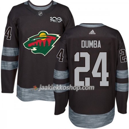 Miehille NHL Minnesota Wild Pelipaita Matt Dumba 24 1917-2017 100th Anniversary Adidas Musta Authentic